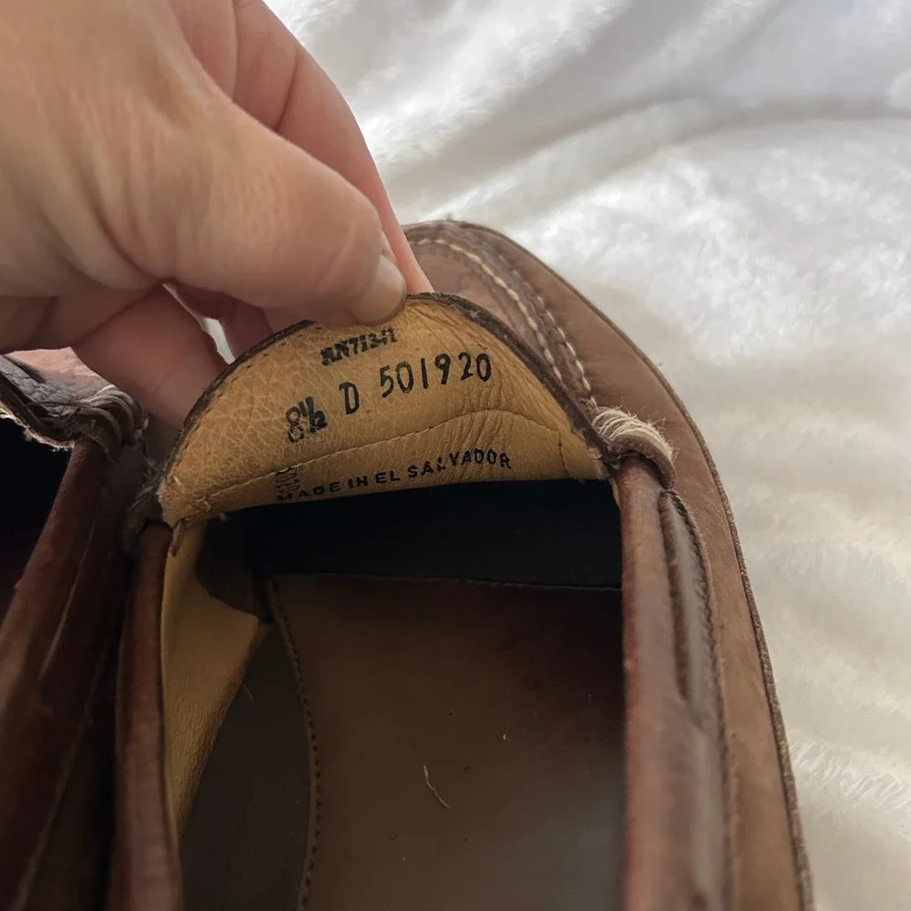 L.L. Bean Penny Loafers Mens 8.5 D Brown Leather Lug Sole Preppy Classic